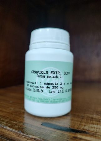 CÁPSULAS DE GRAVIOLA EXTRATO SECO (ANNONA MURICATA) 60 CÁPSULAS DE 250Mg