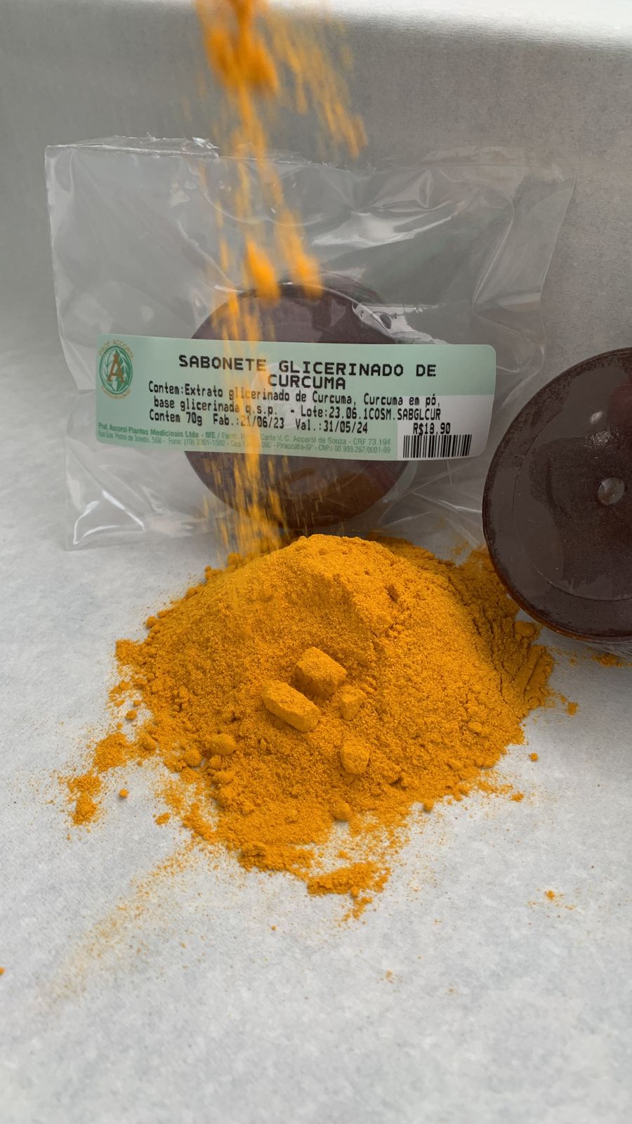 SABONETE GLICERINADO DE CURCUMA 70g